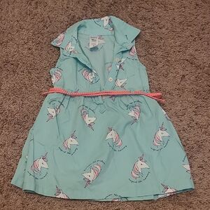 Carter's Green and Blue Ruffled Tiered Sundress